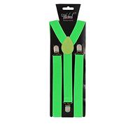 Wicked Costumes Adult Unisex Adjustable Neon Green Braces Fancy Dress Accessory