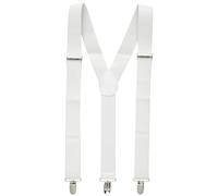 Braces 96cm x 2.5cm - White Fancy Dress Accessory