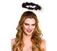Wicked Costumes Adult Unisex Black Feather Halo on Headband Fancy Dress Accessory