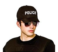 Wicked Costumes Adult Unisex Black Police Cap Uniform Fancy Dress Hat