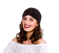 Wicked Costumes Adult Unisex Black with Jewel Fortune Teller Turban Hat Fancy Dress Accessory
