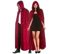 Wicked Costumes Adult Unisex Deep Red Deluxe Velvet Hooded Cape