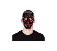 Wicked Costumes Adult Unisex Neon Red Light Up Mask - Halloween Fancy Dress Accessory