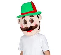 Jumbo Bavarian Guy Head Padded Mask Mascot Fancy Dress Adult