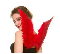 Wicked Costumes Adult Unisex Red Small Feather Wings Fancy Dress Accessory