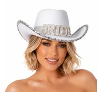 Wicked Costumes Adult Texan Cowboy Hat Fancy Dress Party Accessory (White Bride)