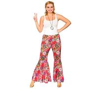 Wicked Costumes Adult Womans Flower Power Hippie Pants Fancy Dress - Large (UK 18-20)