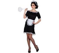 Adult Womens Classic French Maid Fancy Dress Costume- Small (10-12)