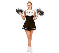 Wicked Costumes Adult Womens High School Cheerleader - Black - Small (UK 10-12)