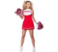 Wicked Costumes Adult Womens High School Cheerleader Fancy Dress Costume - Red - X-Small (UK 6-8)