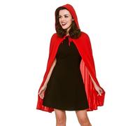 Wicked Costumes Adult Womens Red Short Hooded Cape - (One Size) 84cm Length