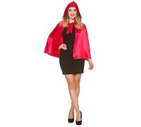 Wicked Costumes Adult Womens Red Short Satin Hooded Cape - One Size (60cm)