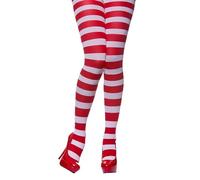 Wicked Costumes Adult Womens Red & White Candystripe Tights Fancy Dress Costume Accessory