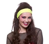Wicked Costumes Adults 80's Neon Yellow Headband - Fancy Dress Accessory