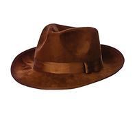Wicked Costumes Adults Super Deluxe Fedora Brown Suede