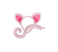 Wicked Costumes Animal Ears & Tail Set Pink Piggy Fancy Dress Accessory Pig Halloween New
