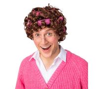 Wicked Costumes Ault Granny Wig with Rollers - Brown