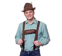 Wicked Costumes Authentic Lederhosen Braces Fancy Dress Accessory