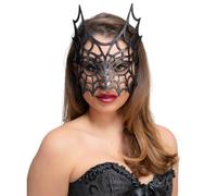 Wicked Costumes Black Glitter Spider Mask Halloween Fancy Dress Costume Accessory
