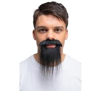 Wicked Costumes Black Moustache & Beard Set Fancy Dress Accessory