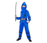 Wicked Costumes Boys Power Ninja Blue/Black Fancy Dress Costume - Medium (5-7 Years)