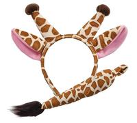 Wicked Costumes Childrens Animal Giraffe Ears Headband & Tail Set Fancy Dress Accessory - Giraffe