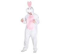 Wicked Costumes Deluxe Adult Animal White Bunny Rabbit Costume Onesie - One Size