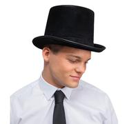 Wicked Costumes Deluxe Black Top Hat with Perfect Fit Liner Fancy Dress Accessory