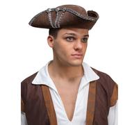 Wicked Costumes Deluxe Brown Pirate Hat Fancy Dress Accessory