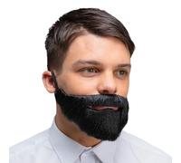 Deluxe Realistic Beard Moustache Facial Hair Adults Fancy Dress - Black