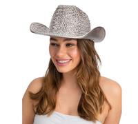 Wicked Costumes Deluxe Rhinestone Cowboy Hat - Silver