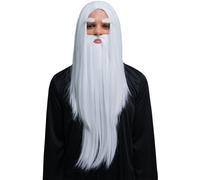 Wicked Costumes Adult Deluxe Fantasy Wizard Fancy Dress Wig & Beard Set
