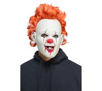Wicked Costumes Evil Clown with Red Hair Full Head Latex Mask Fancy Dress Accessory