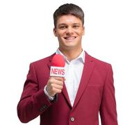 Wicked Costumes Funny Microphone Newsreader/Anchorman Fancy Dress Accessory