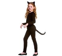 Wicked Costumes Girls Black Cat Fancy Dress Costume - Large (8-10 Years)