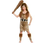 Wicked Costumes Girls Kids Stone Age Cave Girl Historical Large Brown, 8-10 years