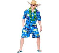 Wicked Costumes Hawaii Party Guy Blue Palm - HAW-1300