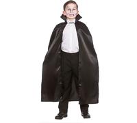 Wicked Costumes Kids Black Deluxe Satin Cape With Collar
