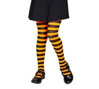 Wicked Costumes Kids Black & Orange Candystripe Tights - Small (4-6 Years)