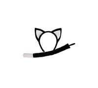 Wicked Costumes Kids Black & White Cat Ears & Tail Fancy Dress Accessory
