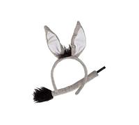 Wicked Costumes Kids Grey Donkey Ears & Tail Fancy Dress Accessory