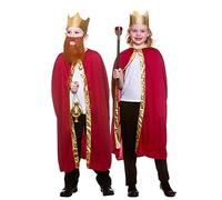 Wicked Costumes Kids Wise Man Robe & Crown Fancy Dress Costume - Red (One Size)