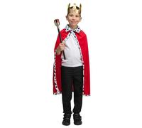 Wicked Costumes Kings Robe & Crown Nativity Fancy Dress Costume - Red