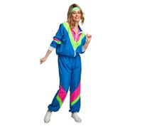 Wicked Costumes Ladies 80's Shell Suit Fancy Dress Costume - Plus Size up to UK 18