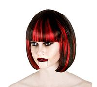 Wicked Costumes Ladies Bloodlust Vampire Black and Red Wig Halloween Fancy Dress