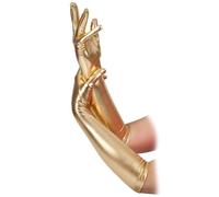 Wicked Costumes Ladies Gold Long Gloves Fancy Dress Accessory (44cm)