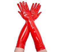 Wicked Costumes Ladies Long PVC Gloves - Red