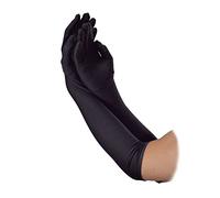 Wicked Costumes Long Black Satin Gloves 1920s 1930s