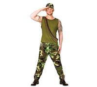 Wicked Costumes Mens Army Soldier Fancy Dress Costume - Medium