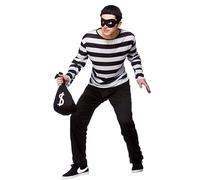 Wicked Costumes Mens Burglar/Robber Fancy Dress Costume - Small